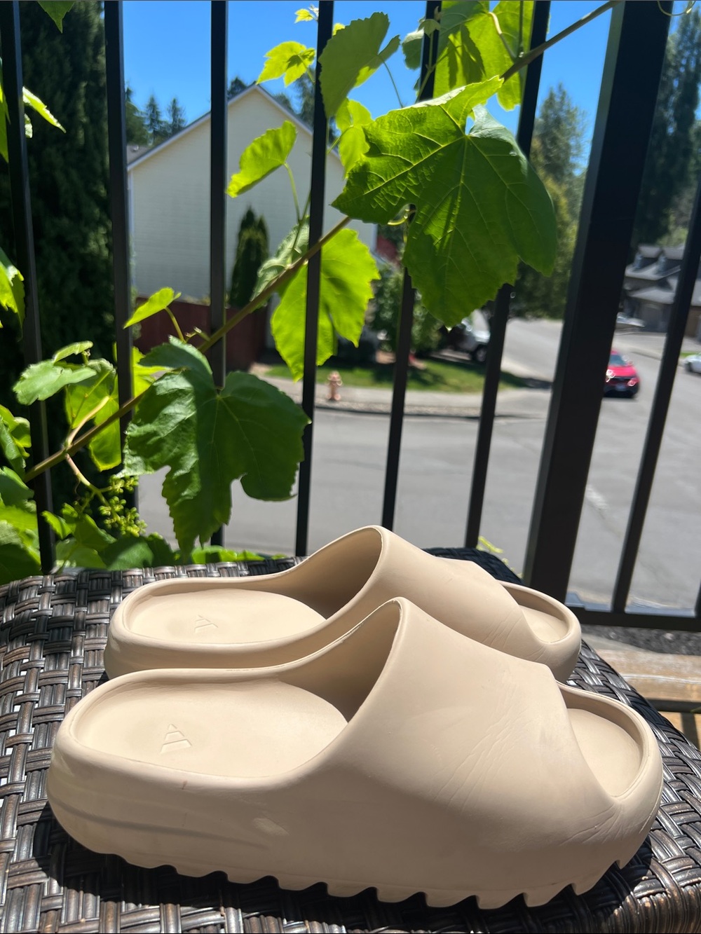 Yeezy Slide Sandals in Tan/Beige